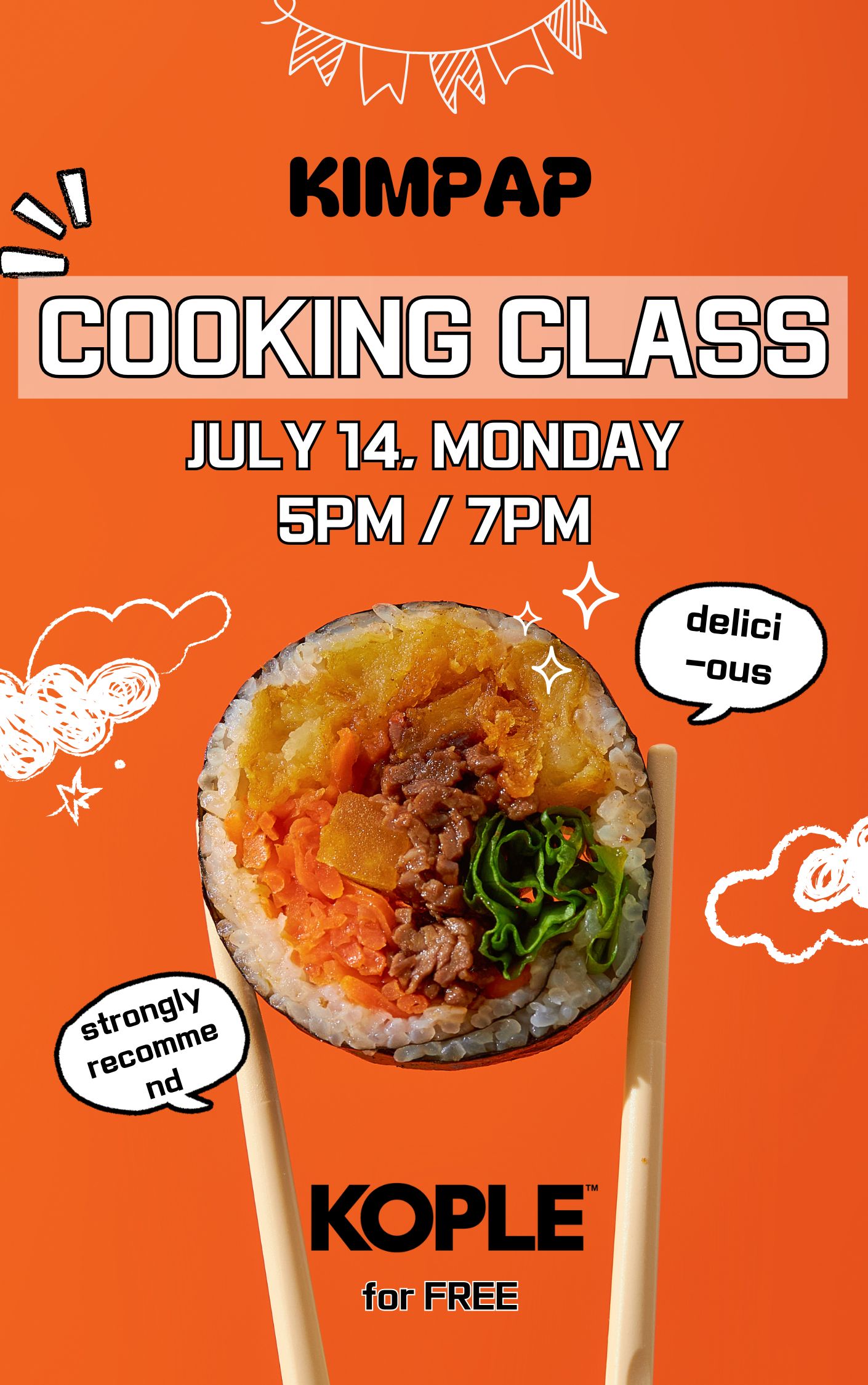 [7 PM SESSION] 🥢 ROLL WITH US: A Kimbap Cooking Class You’ll Never Forget